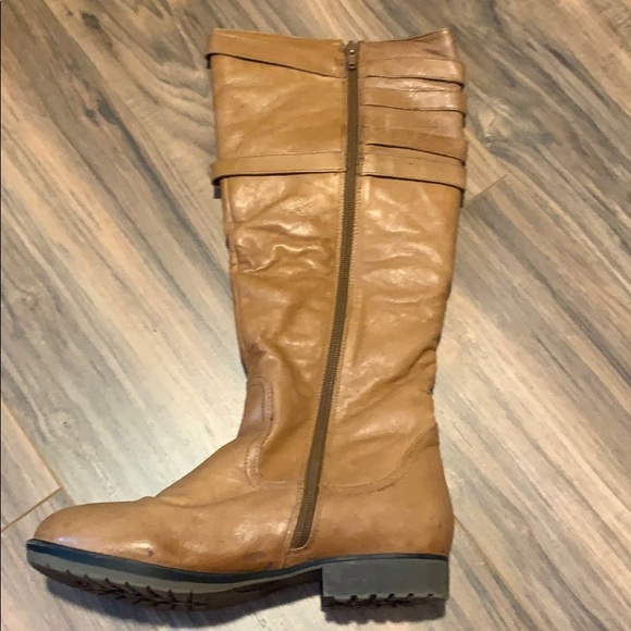 Tall Tan Leather Boots - Picture 2 of 4